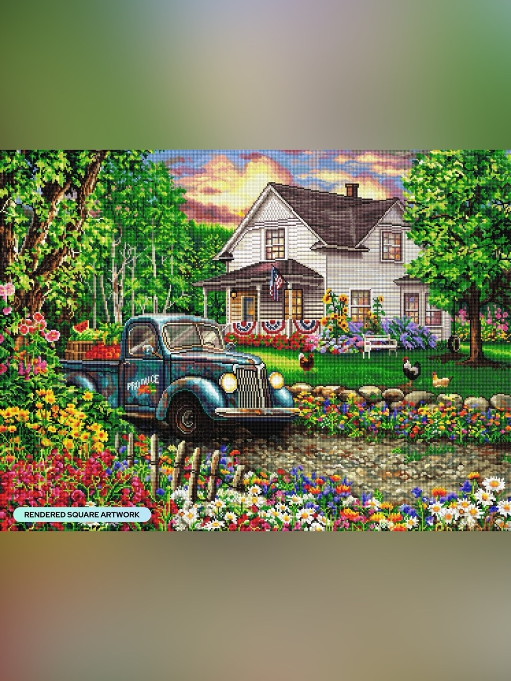 🌻 Rare Retired Diamond Art Club Simpler Times Dona Gelsinger Sealed - Picture 2 of 5